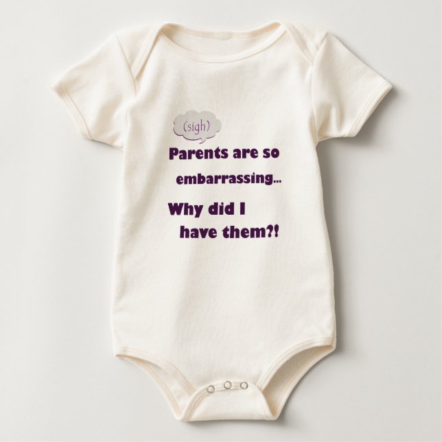 Camiseta De Bebé "Los padres son tan vergonzosos" (Anverso)