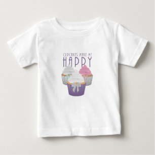 Camiseta De Bebé Los pasteles me hacen feliz
