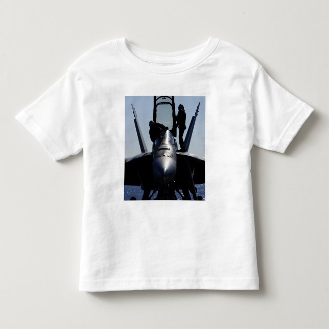 Camiseta De Bebé Los pilotos realizan una inspección previa al vuel (Anverso)