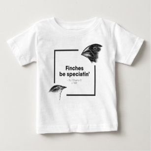Camiseta De Bebé Los pinzones sean Speciatin - Charles Darwin - el