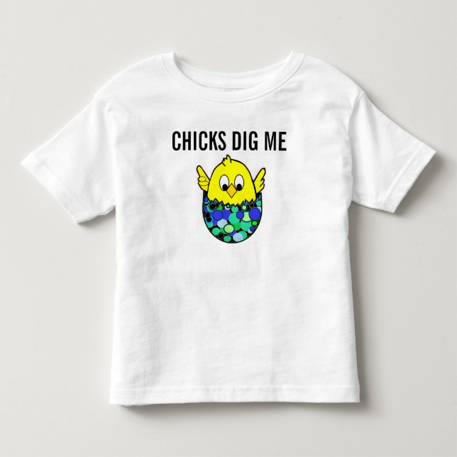 Camiseta De Bebé Los polluelos me cavan polluelo del huevo de la (Anverso)