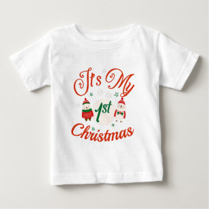 Camiseta De Bebé Los primeros Navidades del bebé