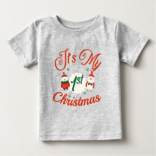 Camiseta De Bebé Los primeros Navidades del bebé