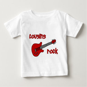 Camiseta De Bebé ¡Los primos rompen! con la guitarra roja