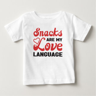 Camiseta De Bebé Los refrigerios son mi lenguaje de amor, los amant