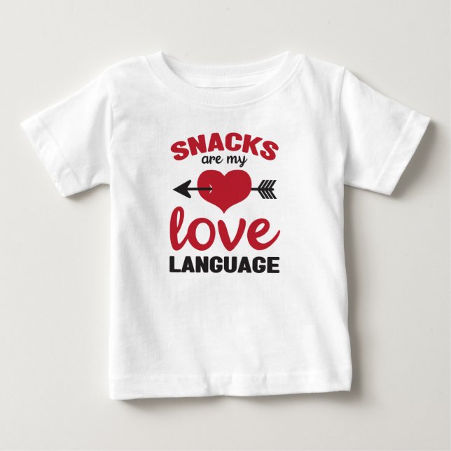 Camiseta De Bebé Los refrigerios son mi lenguaje de amor, los amant (Anverso)