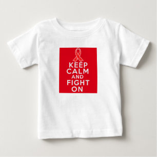 Camiseta De Bebé Los SIDA guardan calma y siguen luchando