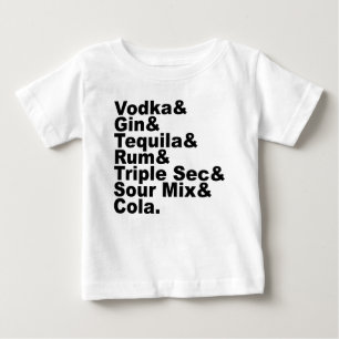Camiseta De Bebé Los Siete Ingredientes En Un Té De Hielo De Larga