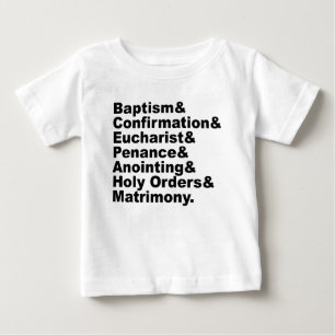 Camiseta De Bebé Los Siete Sacramentos del Cristianismo y Catolicis