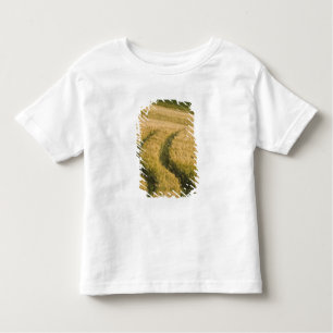 Camiseta De Bebé Los tractores atraviesan trigo, Toscana, Italia