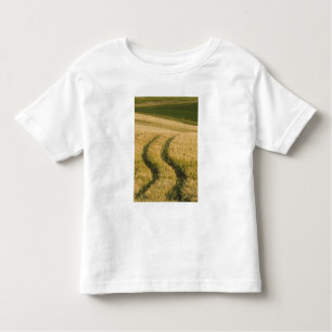 Camiseta De Bebé Los tractores atraviesan trigo, Toscana, Italia