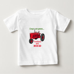 Camiseta De Bebé Los tractores son rojos