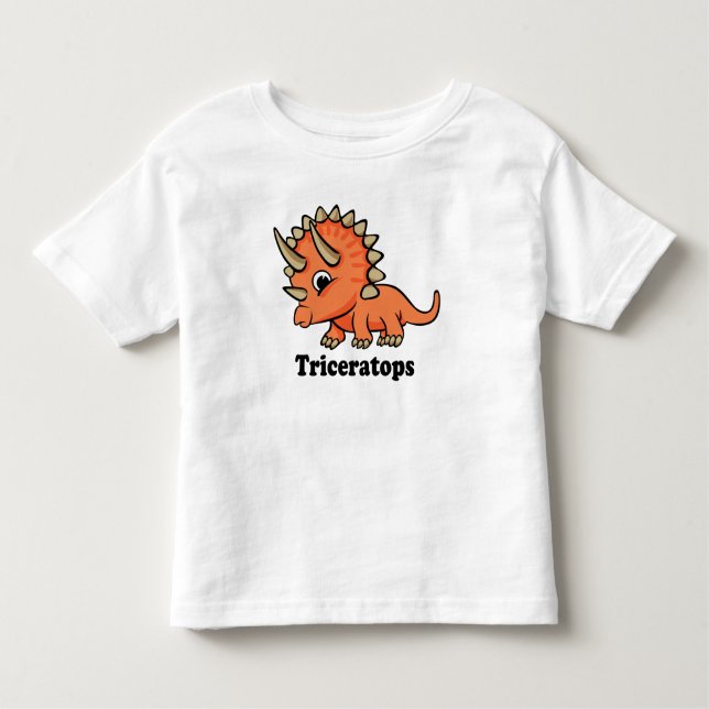 Camiseta De Bebé Los triceratops cortan dinosaurio (Anverso)