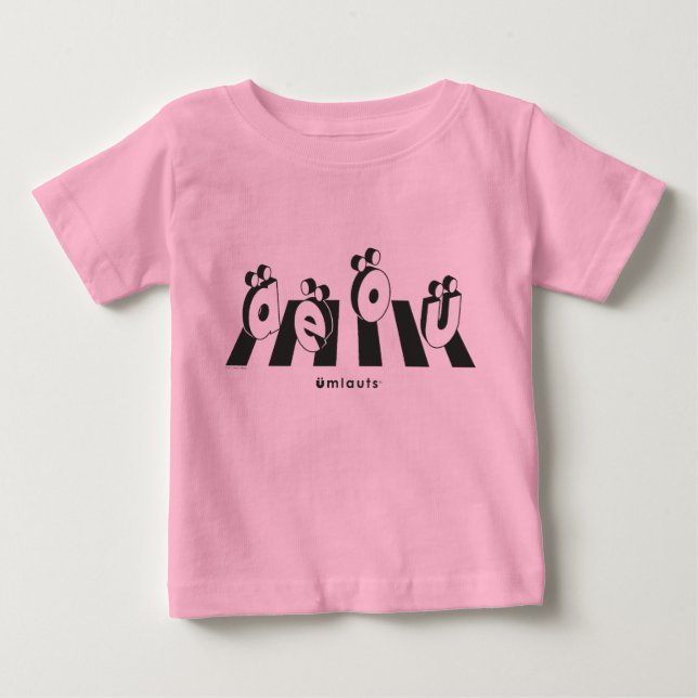 Camiseta De Bebé “Los Umlauts™ Cruzando” (Anverso)