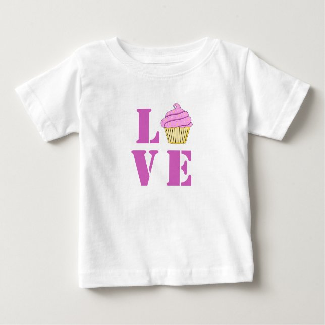 Camiseta De Bebé Love Cupcake T-Shirt (Anverso)
