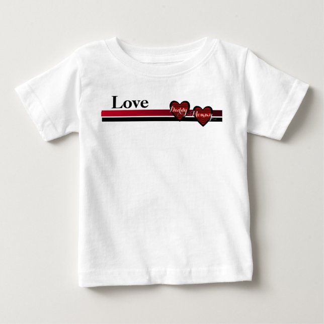 Camiseta De Bebé Love Daddy-Mommy (Anverso)