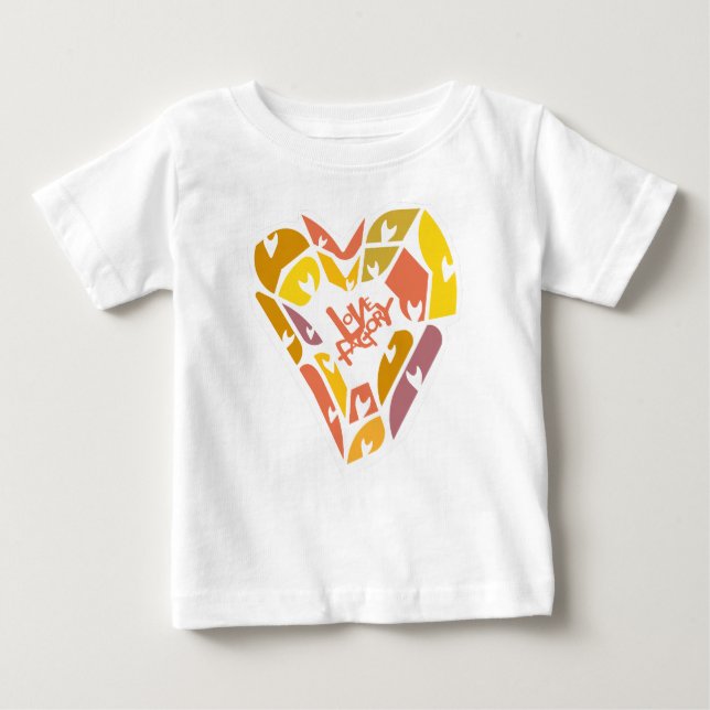 CAMISETA DE BEBÉ LOVE FACTORY HEARTS BY MASANSER  (Anverso)