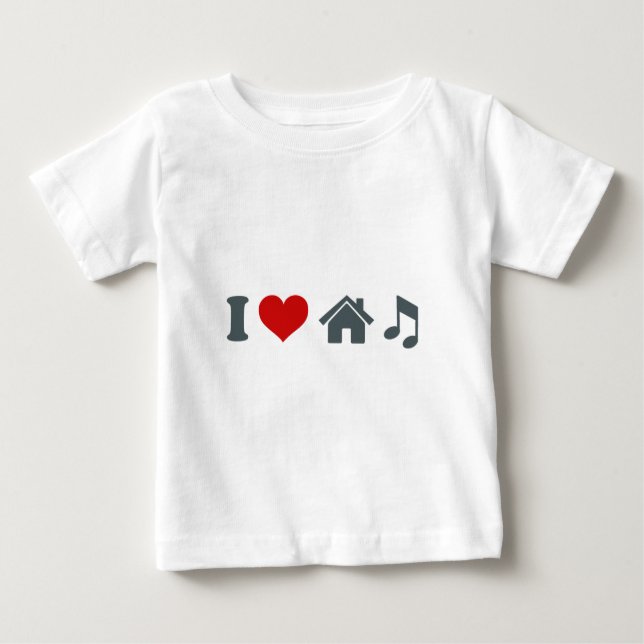 Camiseta De Bebé Love House Music (Anverso)