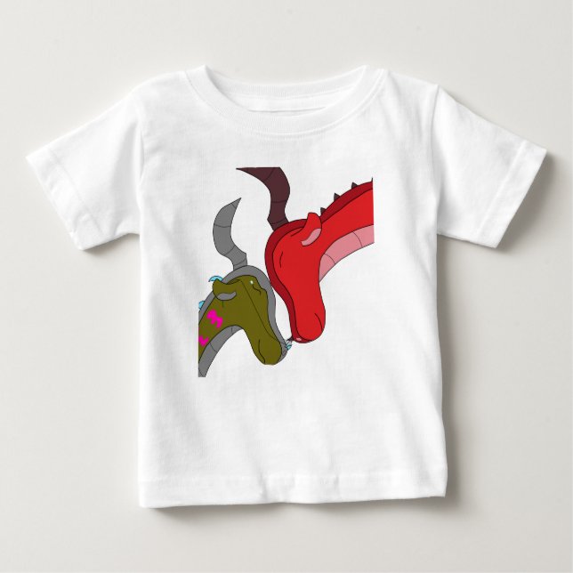 Camiseta De Bebé Love: Momma and Baby Dragon T-Shirt (Anverso)