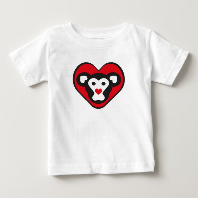 Camiseta De Bebé LOVE MONKEY LOVE SPECIAL by Masanser (Anverso)