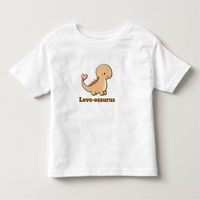Camiseta De Bebé Love-osaurus – Cute Dinosaur (Anverso)