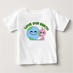 Camiseta De Bebé Love Our Earth: Animal Frienz for Kids