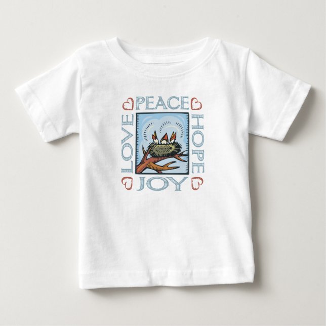 Camiseta De Bebé Love Peace Hope Joy (Anverso)