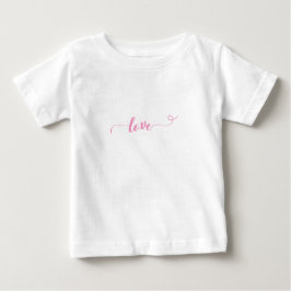 Camiseta De Bebé Love-Valentine—Rosa Cute