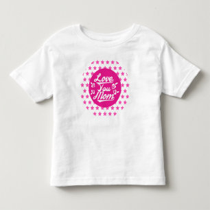 Camiseta De Bebé Love You Mom - Mother's Day Circle Design-11096