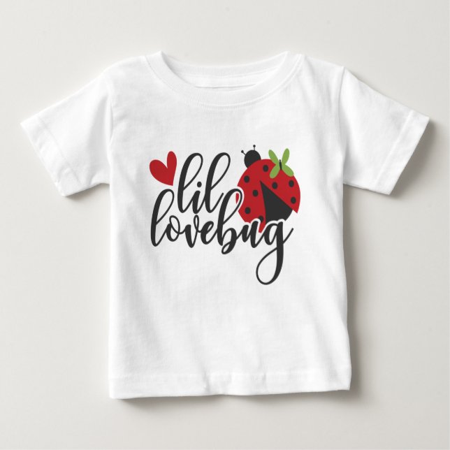 CAMISETA DE BEBÉ LOVEBUG LIL CON LADYBUG NEGRO Y ROJO (Anverso)