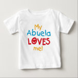 Camiseta De Bebé LOVESMEabuela<br><div class="desc">Mi Abuela me ama camisetas,  tarjetas,  pegatinas,  bolsas de pantalones y más con colorido rojo,  amarillo y azul texto y diseño del corazón. Esta Abuela me ama ropa y artículos de regalo hará que tu abuela sonría!</div>