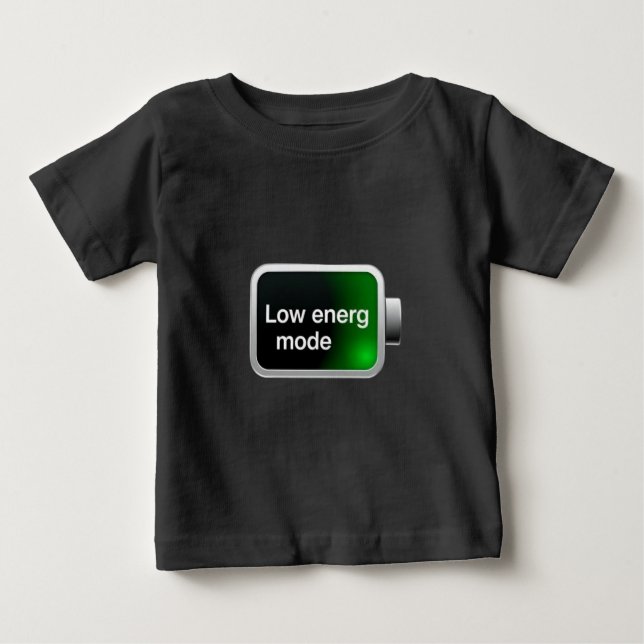 Camiseta De Bebé Low Energy Mode Battery Icon Digital Graphic (Anverso)