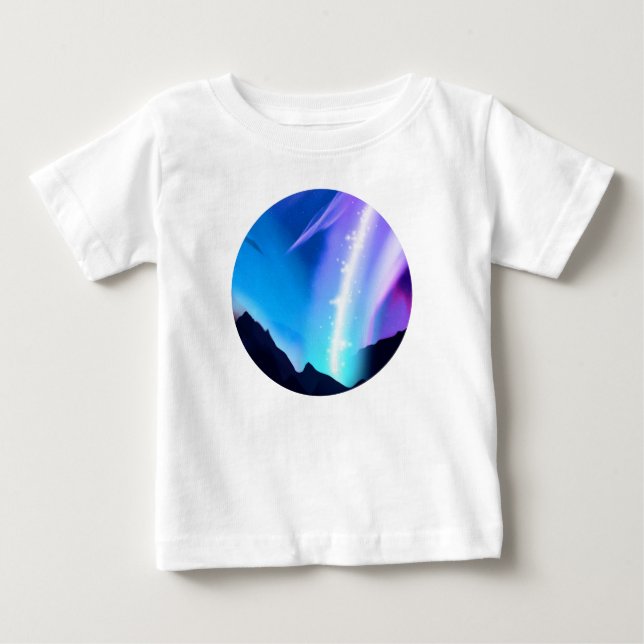 Camiseta De Bebé Luces boreales (Anverso)