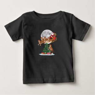 Camiseta De Bebé Luces de árbol de Navidad, divertido Santa montand