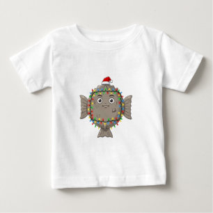 Camiseta De Bebé Luces de Navidad de Estrella de Mar Brillantes Baj