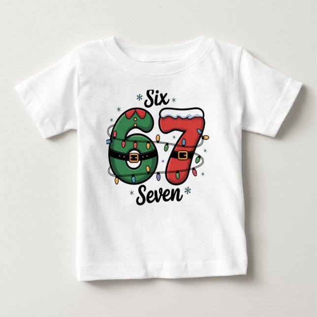 Camiseta De Bebé Luces de Navidad del Meme 67 (Anverso)