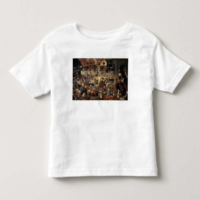 Camiseta De Bebé Lucha entre el carnaval y prestada, 1559 (Anverso)