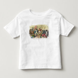 Camiseta De Bebé Lucha entre los indios y los Conquistadors locales