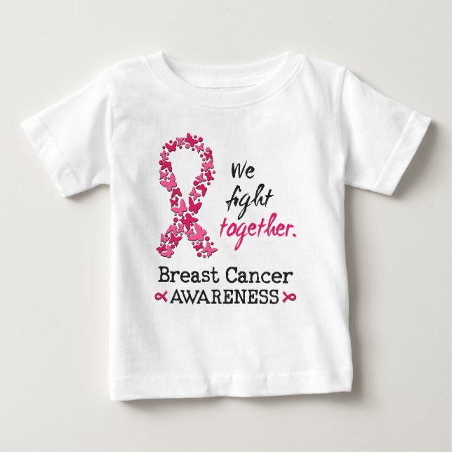 Camiseta De Bebé Luchamos juntos contra el cáncer de mama (Anverso)
