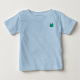 Camiseta De Bebé Lucky 4 Leaf Irish Clover azul bebé camiseta