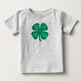 Camiseta De Bebé Lucky 4 Leaf Irish Clover bebé camiseta gris