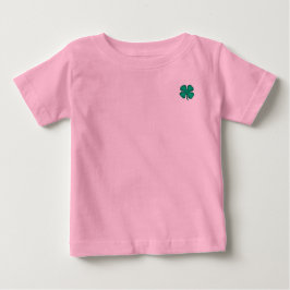 Camiseta De Bebé Lucky 4 Leaf Irish Clover bebé camiseta rosa