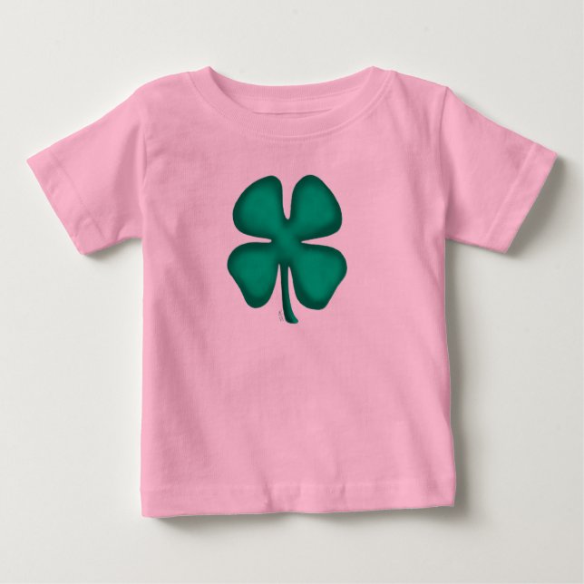 Camiseta De Bebé Lucky 4 Leaf Irish Clover bebebe (Anverso)