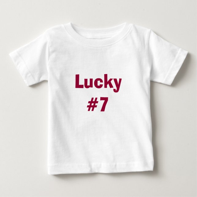 Camiseta De Bebé Lucky #7 (Anverso)