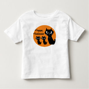 Camiseta De Bebé Lucky Black Cats Halloween Ver.