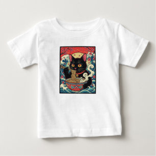 Camiseta De Bebé Lucky Cat Ramen Noodle Art