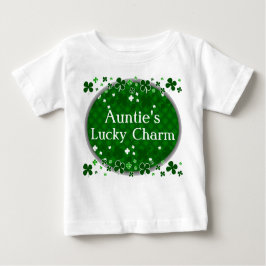 Camiseta De Bebé Lucky Charm, bebé de tía del día de St Patrick