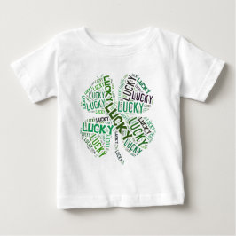 Camiseta De Bebé Lucky Clover Word Art