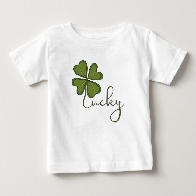 Camiseta De Bebé Lucky Four Leaf Clover (Anverso)
