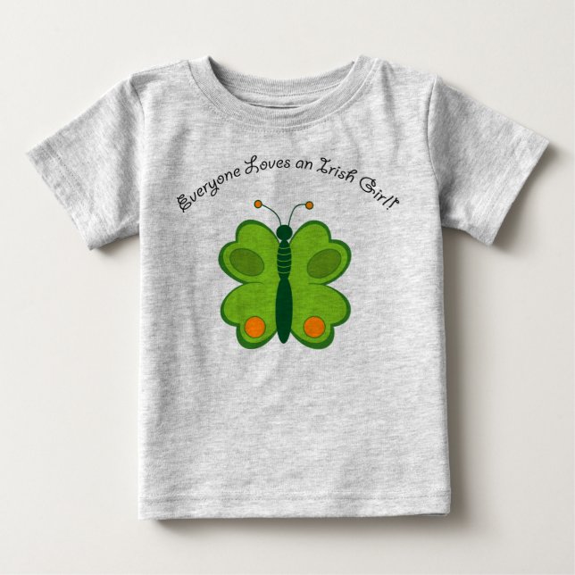Camiseta De Bebé lucky irish butterfly (Anverso)